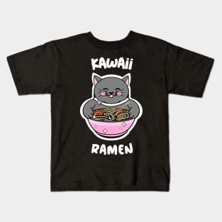 RAMEN Life Cute Kawaii Ramen Noodles Kids T-Shirt